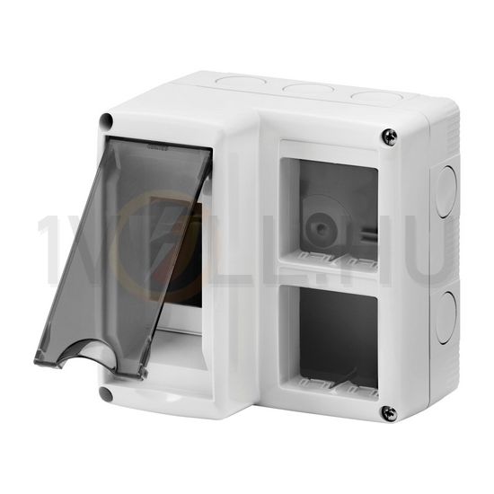 System szerelvénykombinációs doboz 4(2x2)SYSTEM-modul+2DIN- modul 1-egység szürke 27Combi GEWISS - GW27071