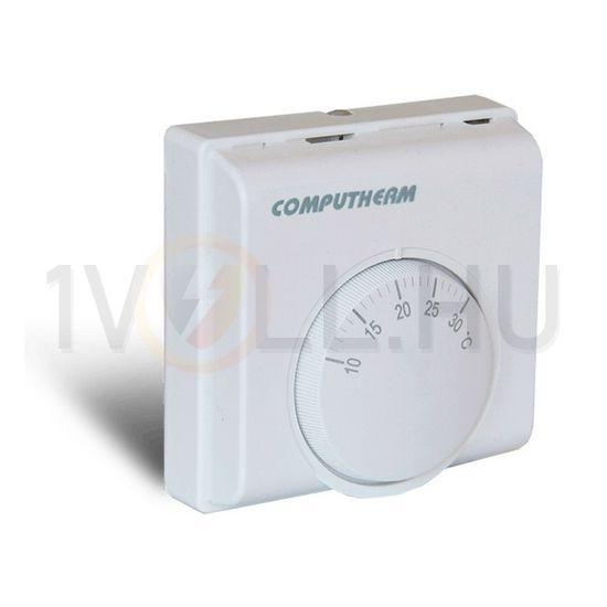 Szobatermosztát analóg komplett 5-30°C 1v 10A 230V falonkívüli fehér QUANTRAX - TR-010