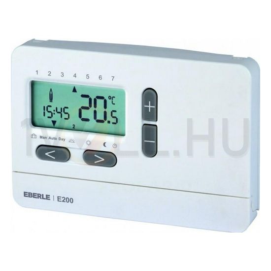 Szobatermosztát programozható 2x1,5V AA elemes digitális 7-32°C 8A 230V napi/heti-program EBERLE - 052532645906