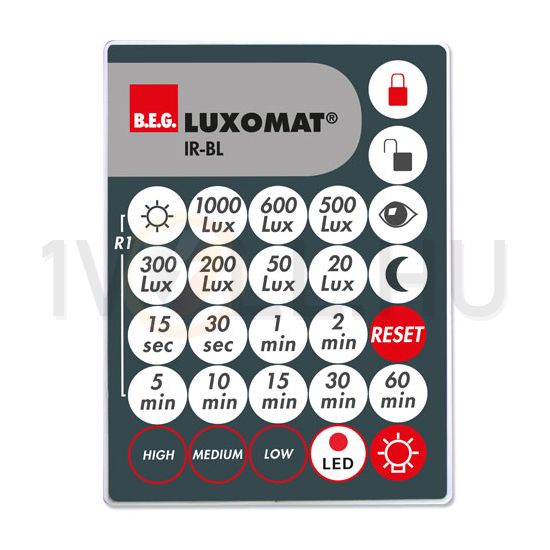 Távirányító BL2(4)(-K) érzékelőhöz infravörös (IR) fekete IR-BL B.E.G. - 93055