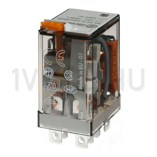 Teljesítményrelé 12A 2-v dugaszolós 24VDC monostabil IP20 56.32.9.024.0040 FINDER - 563290240040