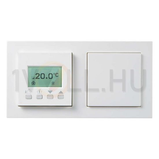 Kezelő hőérzékelő terem Modbus 0-50°C IP30 WRF06 LCD DO2R RS485 IType1 Gira E2 Thermokon - 406192