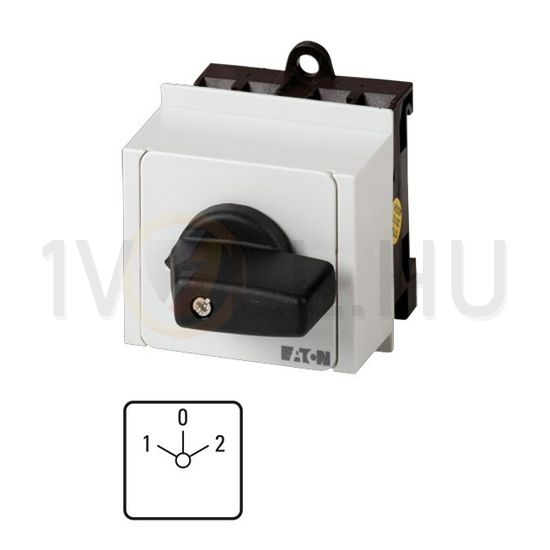 Terhelés 1-0-2 átkapcsoló 3-pólus 20A 4kW/AC-3/400V ráépíthető sorolható T0-3-8212/IVS EATON - 079186