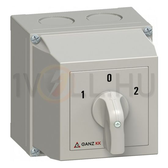 Terhelés 0-1-2 átkapcsoló 3P 32A tokozott KKM1-32-6006 Ganz KK - 4AF6006XB00S40