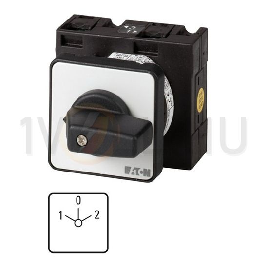 Terhelés 1-0-2 átkapcsoló 4-pólus 32A 12kW/AC-3/400V előlapra T3-4-8213/E EATON - 076075