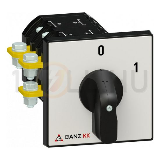 Terhelés be-ki kapcsoló 3P 115A előlapra KK2-115-6002 Ganz KK - 904-6002-901