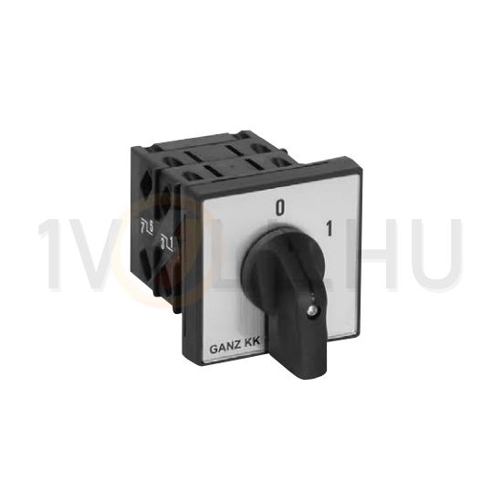 Terhelés 0-1 be-ki kapcsoló 3P 32A előlapra KK1-32-6002 Ganz KK - 1AF6002BB00M20