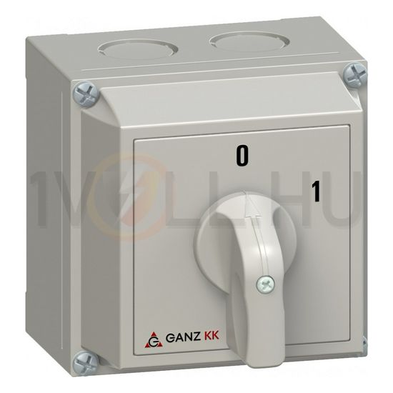 Terhelés be-ki kapcsoló 4P 20A tokozott KKM0-20-6044 Ganz KK - 3AC6044XB00S20