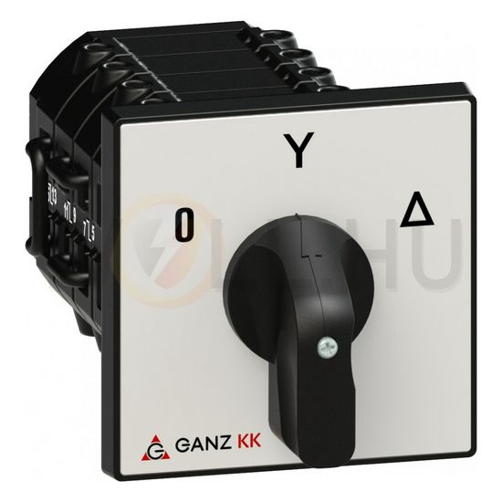 Terhelés 0-1 csillag-delta kapcsoló 3P 63A előlapra KK2-63-6009 Ganz KK - 904-6009-701