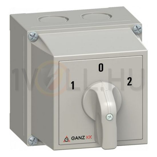 Terhelés irányváltó kapcsoló 3P 20A tokozott KKM0-20-6008 Ganz KK - 3AC6008XB00S40