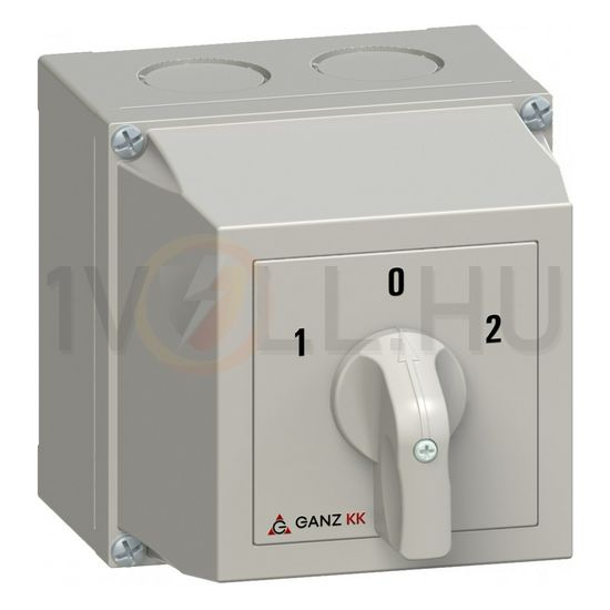 Terhelés irányváltó kapcsoló 3P 32A tokozott KKM1-32-6008 Ganz KK - 4AF6008XB00S40