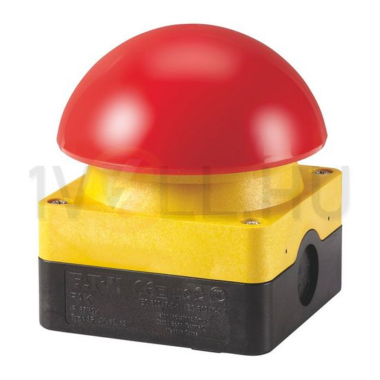 Tokozott láb/tenyér gomba-nyomó 1-z 1-ny húzásos nyugtázás reteszelt piros FAK-R/V/KC11/IY EATON - 229748