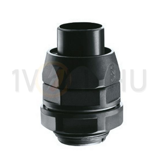 Tömszelence d16mm-Diflex csőhöz UV-álló 20mm-átmérő M20x1.5 egyenes IP54 fekete DF GEWISS - DX54116