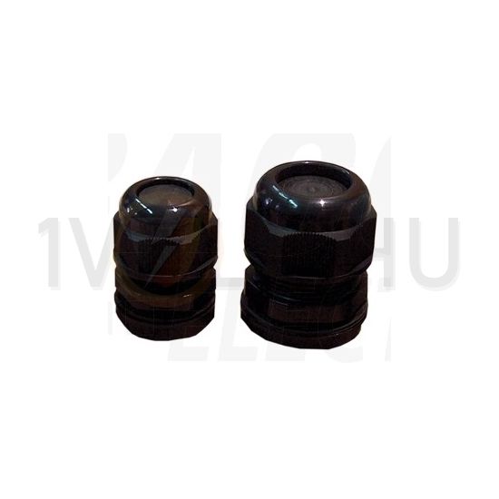 Tömszelence M 25 ellenanyával 12-18mm-kábelátmérőhöz műanyag fekete TRACON - MG-25F