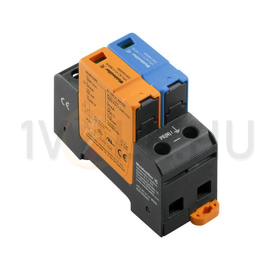 Túlfeszültség-levezető dugaszolható 1P+N T2 230V/AC 20kA 2M VPU AC II 1+1 300/50 Weidmüller - 2591060000