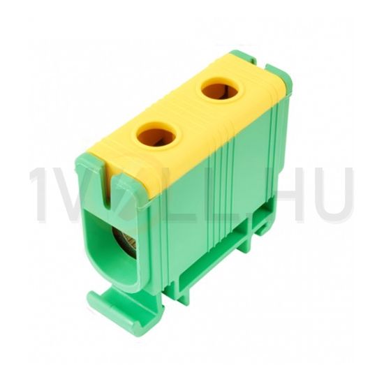 Univerzális sorkapocs PE zöld-sárga 16-95mm2Cu/Alu 1P csavaros UK 95/1 PE Pollmann - 2090109