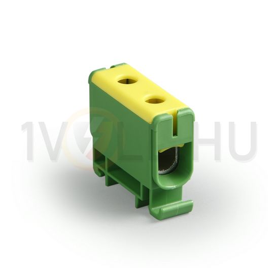 Univerzális sorkapocs PE zöld-sárga 2,5-52mm2Cu 6-52mm2Alu 1P csavaros kalapsínre KE61.3 Ensto