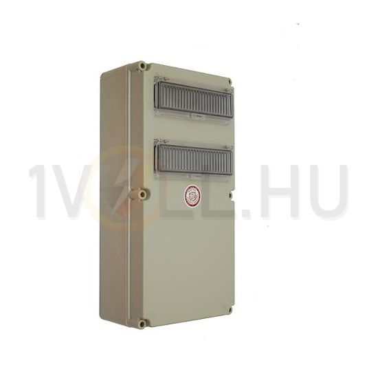 Üres szekrény 2x12modul kalapsínnel műanyag 600mmx 300mmx 170mm PVT 3060 ÁK 2x12 Csatári Plast - CSP36106000