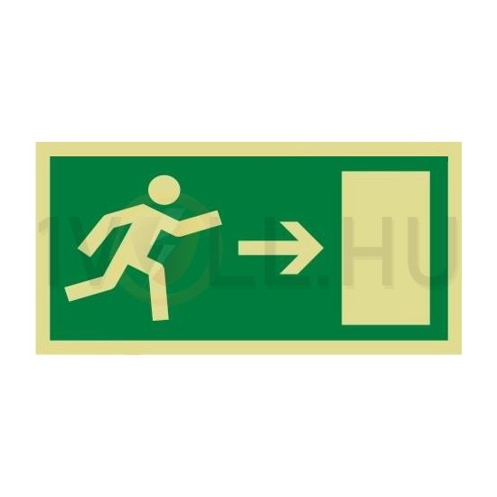 Utánvilágító tábla kijárat-jelzés jobbos acryl lap Papp Gábor - UTANVILJOB150x300