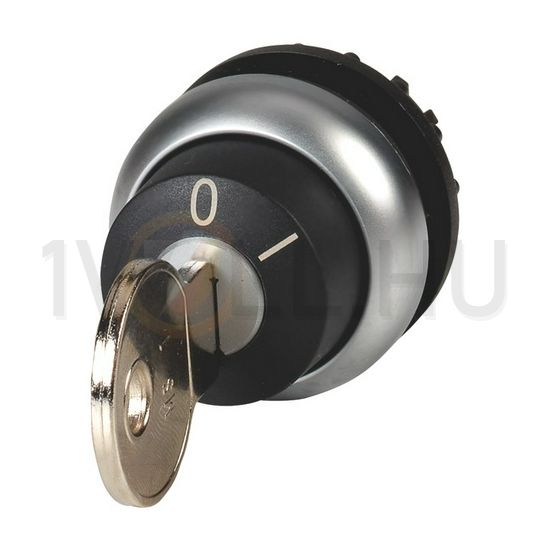 Választókapcsoló fej műanyag d22 kulcsos 2-állású reteszelt fekete kerek M22-WRS-A1 EATON - 229092