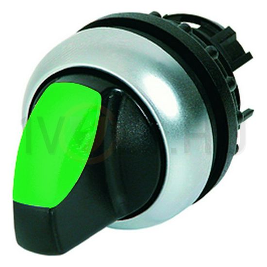 Választókapcsoló fej műanyag d22 világító működtetőkaros 3-állású reteszelt M22-WRLK3-G EATON - 216847