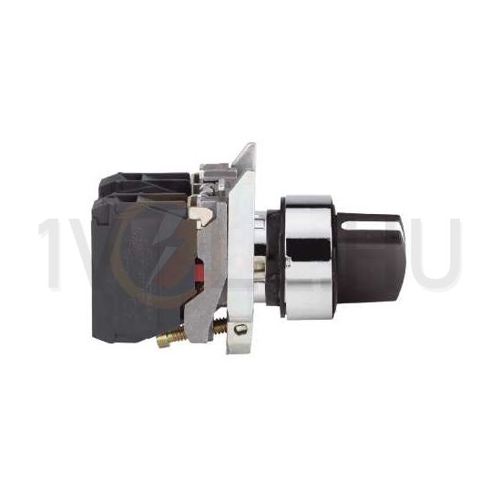 Választókapcsoló komplett fém d22 3-állású 2-z rövid forgatókaros fekete Harmony XB4 Schneider - XB4BD53