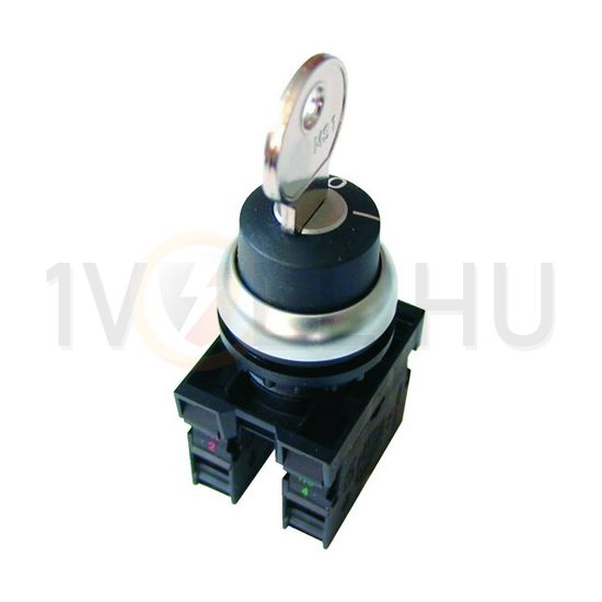 Választókapcsoló komplett műa. d22 2-állású 1-z 1-ny kulcsos fekete reteszelt M22-WRS/K11 EATON - 216517