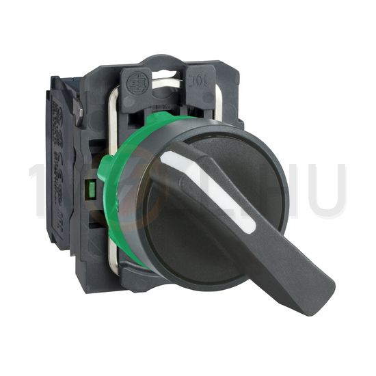 Választókapcsoló komplett műa. d22 2-állású 1-z hosszú forgatókaros fekete Harmony XB5 Schneider - XB5AJ21