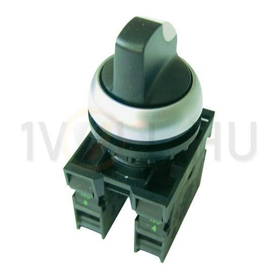 Választókapcsoló komplett műa. d22 2-állású 1-z működtetőkaros fekete reteszelt M22-WRK/K10 EATON - 216518