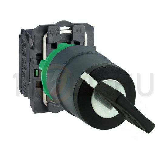 Választókapcsoló komplett műa. d22 3-állású 2-z rövid forgatókaros fekete Harmony XB5 Schneider - XB5AD53