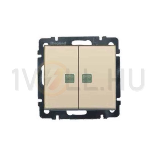 Valena 105 2x1P csillárkapcsoló betét közp. fedéllel elefántcsont ellenőrzőfény süllyesztett IP31 LEGRAND - 774113