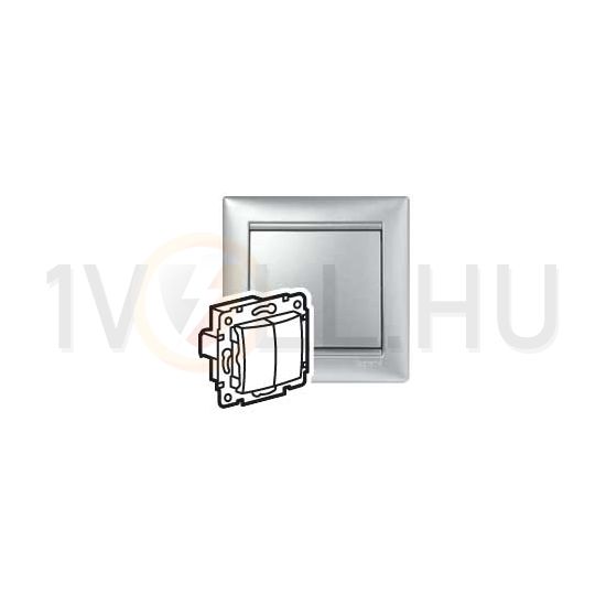 Valena 105 2x1P csillárkapcsoló betét közp. fedéllel alumínium süllyesztett IP31 2- LEGRAND - 770105