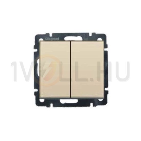 Valena 106+6 kettős váltókapcsoló betét közp. fedéllel elefántcsont süllyesztett IP31 2- LEGRAND - 774308