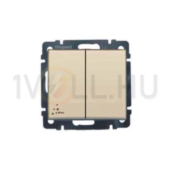 Valena 106+6 kettős váltókapcsoló betét közp. fedéllel elefántcsont süllyesztett IP44 LEGRAND - 774198