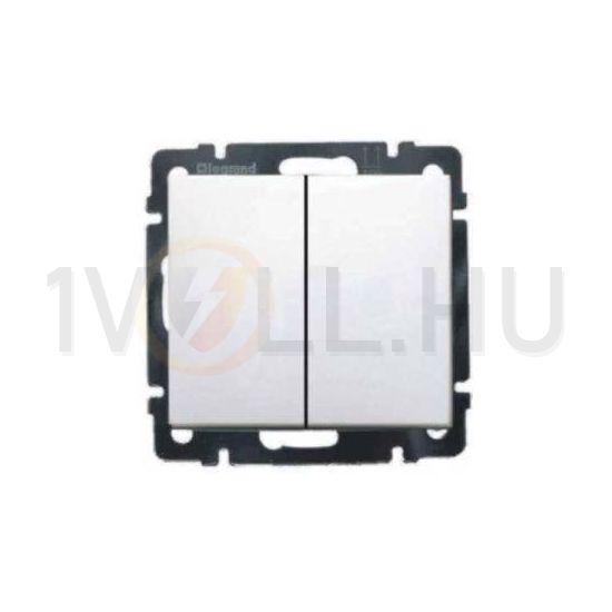 Valena 106+6 kettős váltókapcsoló betét közp. fedéllel fehér süllyesztett IP31 2- LEGRAND - 774408