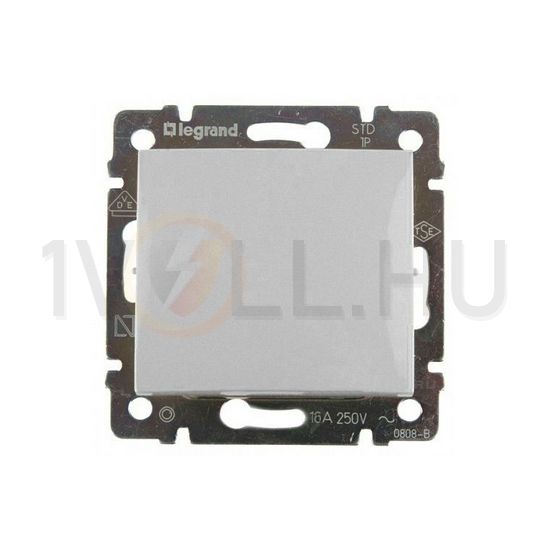 Valena 106 váltókapcsoló betét közp. fedéllel alumínium süllyesztett IP31 1- LEGRAND - 770205