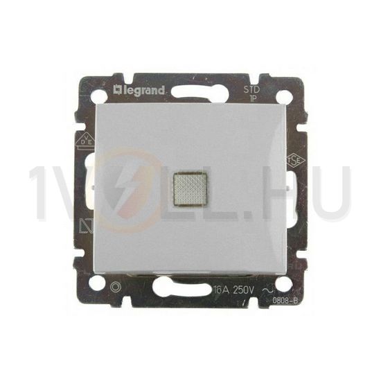Valena 106 váltókapcsoló +jelzőfény betét közp. fedéllel alumínium süllyesztett IP31 1- LEGRAND - 770203
