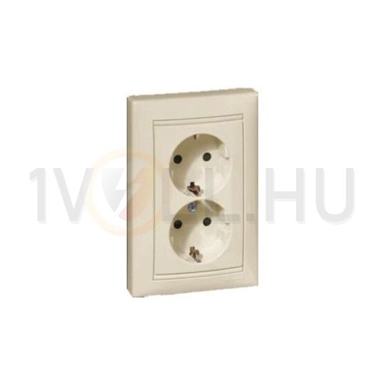 Valena 162/2 dugalj földelt központi fedlap elefántcsont IP20 süllyesztett csavaros LEGRAND - 774370