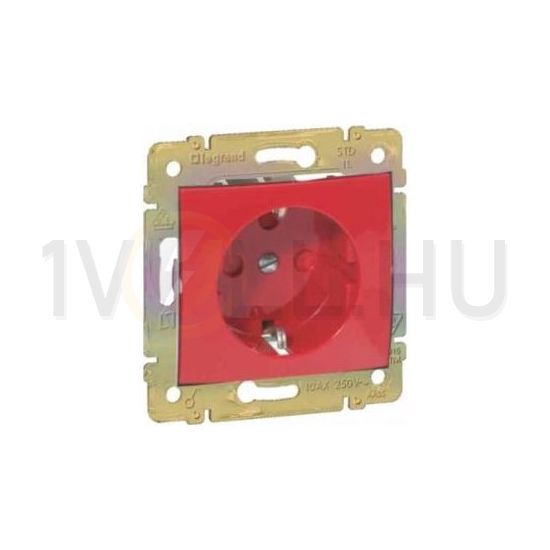 Valena 162 dugalj földelt központi fedlap piros IP20 süllyesztett csavaros LEGRAND - 774327
