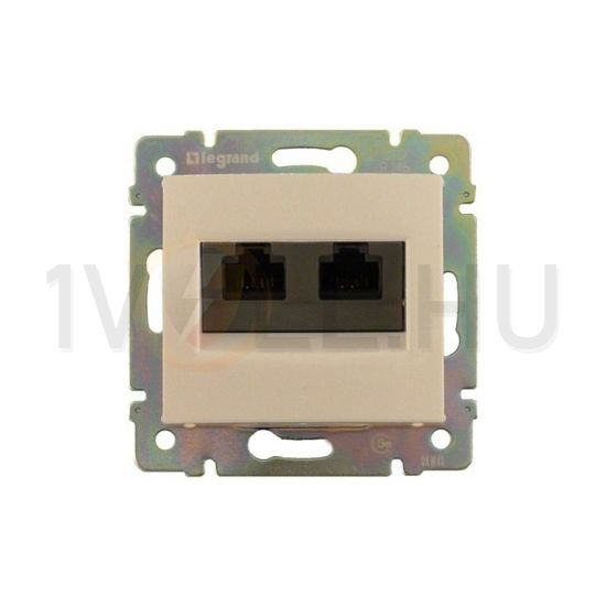 Valena adatcsatlakozó dugalj FTP 2xRJ45 8(8) Cat6 elefántcsont csavaros LEGRAND - 774133