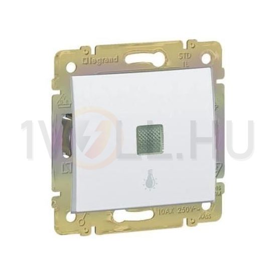 Valena N101 csengőnyomó betét közp. fedéllel 1- billentyűs 1z fehér csengő IP31 jelzőfény LEGRAND - 774415