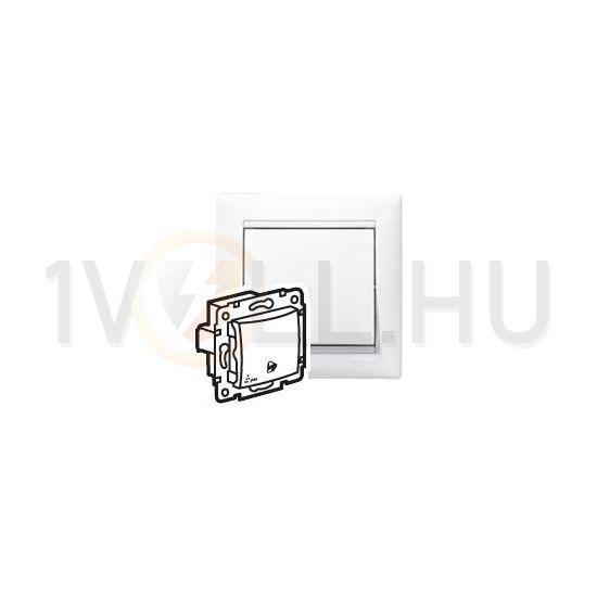 Valena N101 csengőnyomó betét közp. fedéllel 1- billentyűs 1z fehér csengő IP44 műanyag LEGRAND - 770099