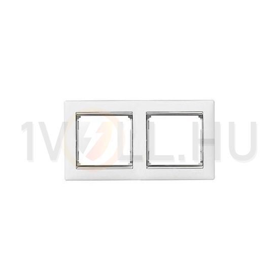 Valena keret 2-es fehér/ezüst vízszintes műanyag LEGRAND - 770492