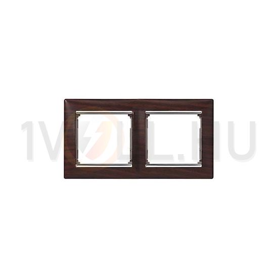 Valena keret 2-es wenge dekor/ezüst vízszintes műanyag LEGRAND - 770372