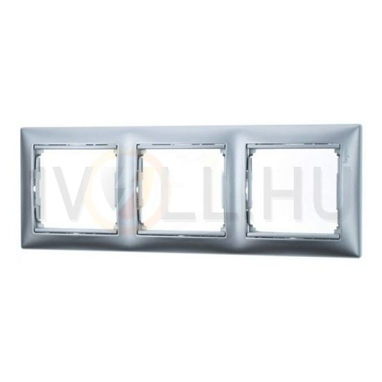 Valena keret 3-as alumetál vízszintes műanyag LEGRAND - 770333