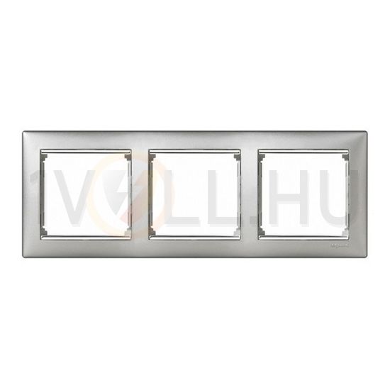 Valena keret 3-as alumínium/ezüst vízszintes műanyag LEGRAND - 770353