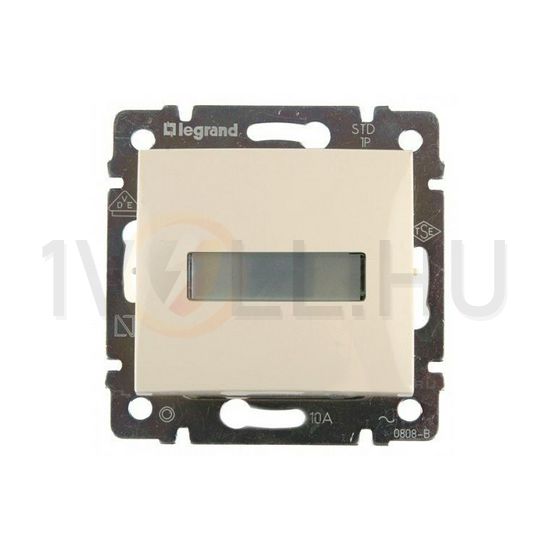 Valena N101 csengőnyomó betét közp. fedéllel 1- billentyűs 1z elefántcsont csengő IP31 jelzőfény LEGRAND - 774115