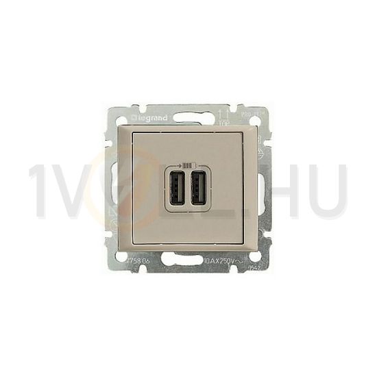 Valena USB töltőaljzat A+A 2/ki 2400mA-max. 5V süllyesztett elefántcsont LEGRAND - 774170