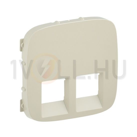 ValenaAllure fedlap 2xRJ45/RJ11 adatcsatlakozóhoz műanyag címketartó nélkül elefántcsont LEGRAND - 755426
