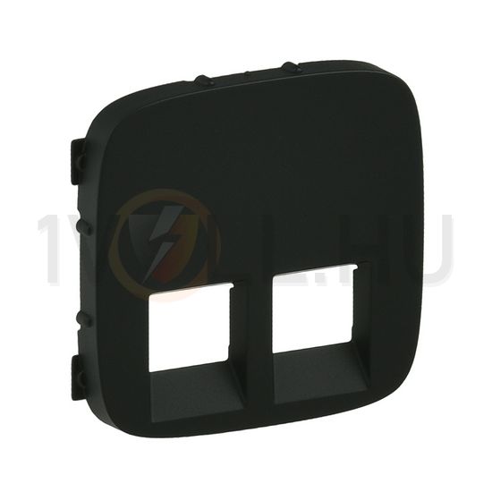 ValenaAllure fedlap 2xRJ45/RJ11 adatcsatlakozóhoz műanyag fekete címketartó nélkül LEGRAND - 755428
